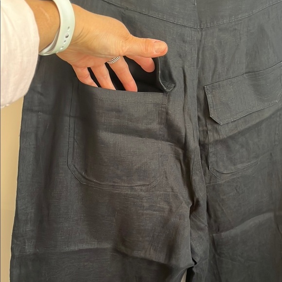 EQUIPMENT Kalil Linen Cropped Culotte Pants Folded Hem, Size 6 - Picture 10 of 16